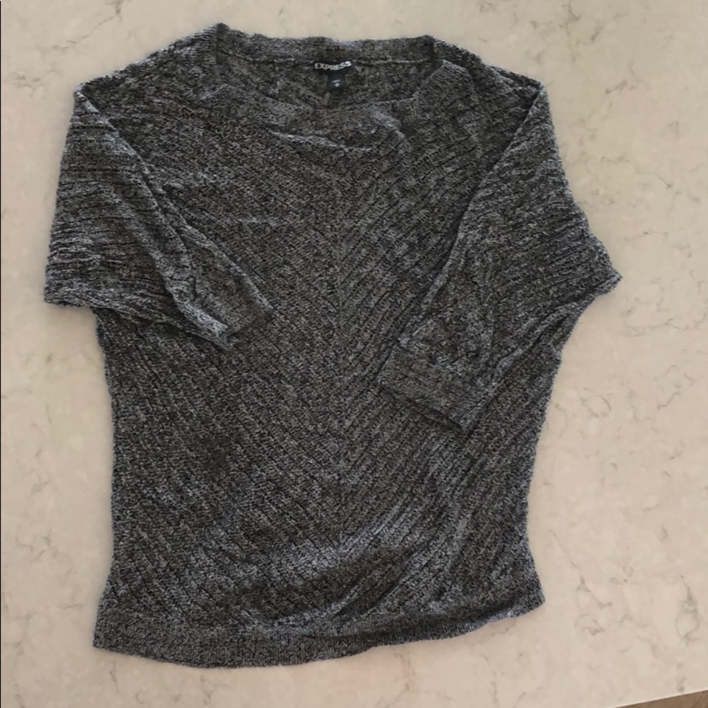 Express sweater material short sleeve shirt